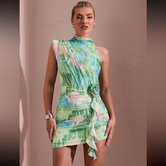 Tie dye asymmetric dress - Picture 1 of 4